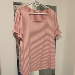 Chic Pink Striped Blouse